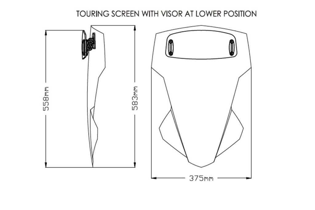 Vervangingsruit Touring Met Opzetruitje Licht Getint Puig Yamaha Tracer 7 '20-24
