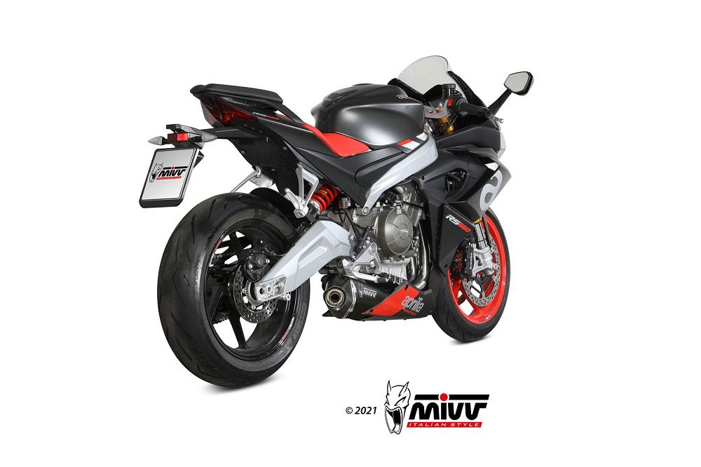 Mivv Full System Met Delta Race Zwart Aprilia Rs660 / Tuono 660 '21- (Lage Montage)