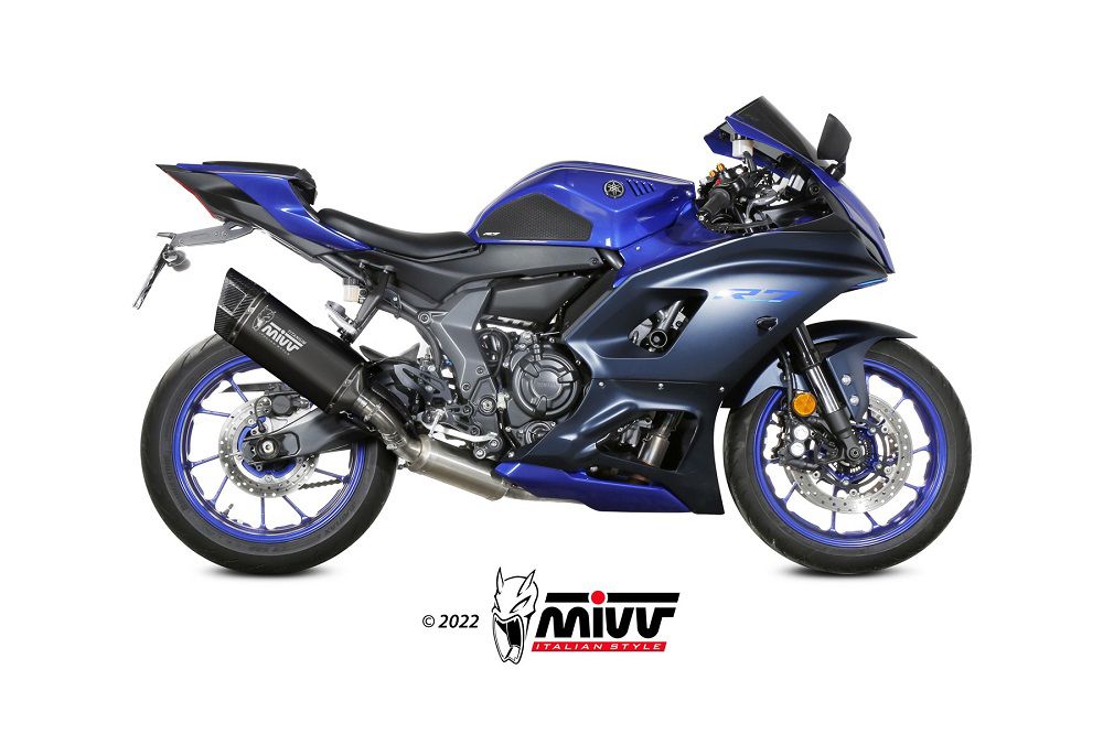 Mivv Systeem Met Sr-1 Zwart Titanium Demper Voor De Yamaha R7 '22-