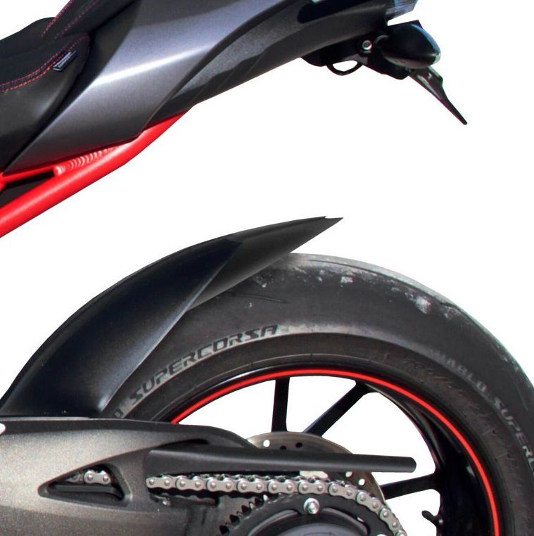 Achterspatbord verlenger mat zwart voor het originele spatbord Triumph Speed Triple 1050 / R / RS