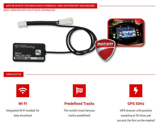 PZRacing GPS ontvanger voor originele tellers Ducati Panigale en Supersport (PA600)
