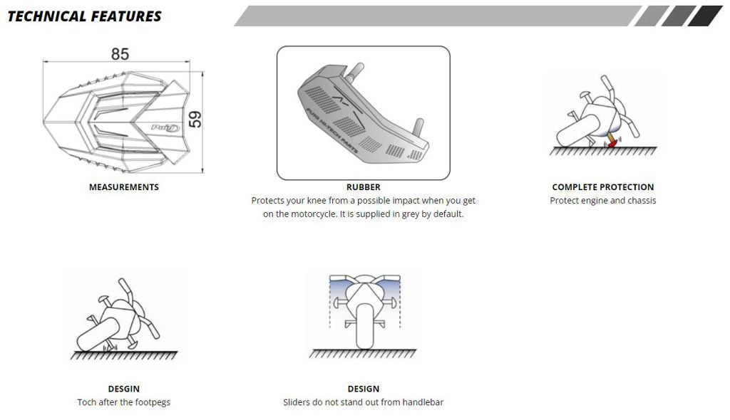 Sliders Puig Model R19 Bmw S1000R '21- / M1000R '23-