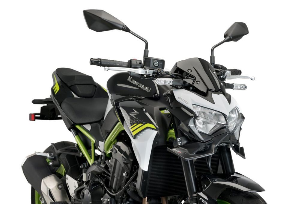 Puig Naked Front Spoiler - Kawasaki Z900 2020-2024 | Z900E (70kw) 2021-2024 | Z900SE 2022-2024 - Carbon Look / Mat Zwart