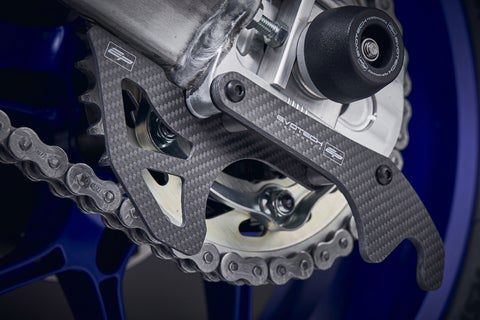 Toe Guard GP Style met paddock plates Carbon Fibre Evotech Performance Yamaha R7 '22-