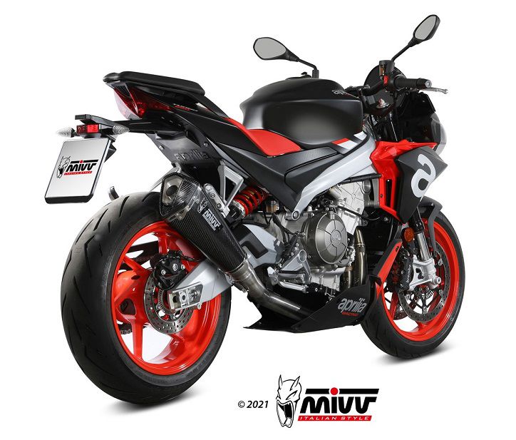 Mivv Full System Evo Met Delta Race Carbon Aprilia Rs660 / Tuono 660 '21- (Hoge Montage)