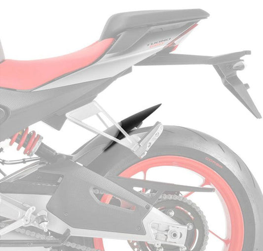 Achterspatbord verlenger mat zwart voor het originele spatbord Aprilia RS660 / Tuono 660 '21-