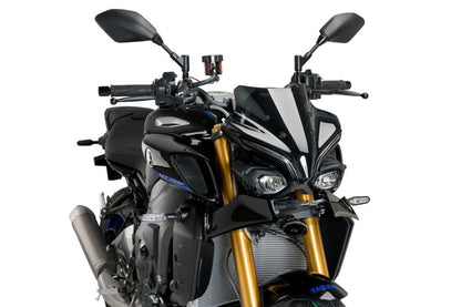 Puig Naked Front Spoiler - Yamaha MT-10/SP 2022-2026 - Mat Zwart / Zwart