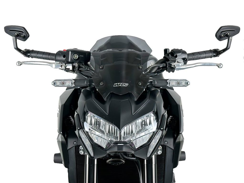 WRS Vervangingsruit - Kawasaki Z900 2020-2024 | Z900E (70kw) 2021-2024 - Sport - Donker Getint / Mat Zwart