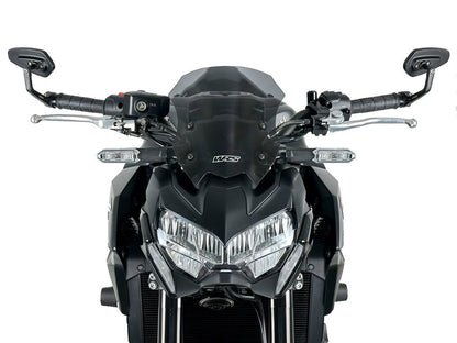 WRS Vervangingsruit - Kawasaki Z900 2020-2024 | Z900E (70kw) 2021-2024 - Sport - Donker Getint / Mat Zwart