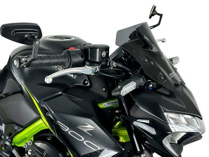 WRS Vervangingsruit - Kawasaki Z900 2020-2024 | Z900E (70kw) 2021-2024 - Sport - Donker Getint / Mat Zwart