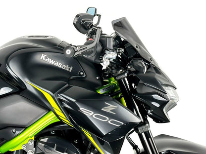 WRS Vervangingsruit - Kawasaki Z900 2020-2024 | Z900E (70kw) 2021-2024 - Sport - Donker Getint / Mat Zwart