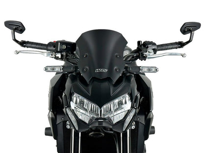 WRS Vervangingsruit - Kawasaki Z900 2020-2024 | Z900E (70kw) 2021-2024 - Sport - Donker Getint / Mat Zwart