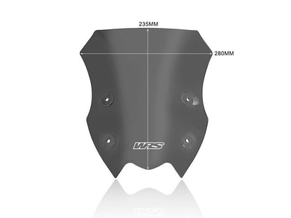 WRS Vervangingsruit - Kawasaki Z900 2020-2024 | Z900E (70kw) 2021-2024 - Sport - Donker Getint / Mat Zwart