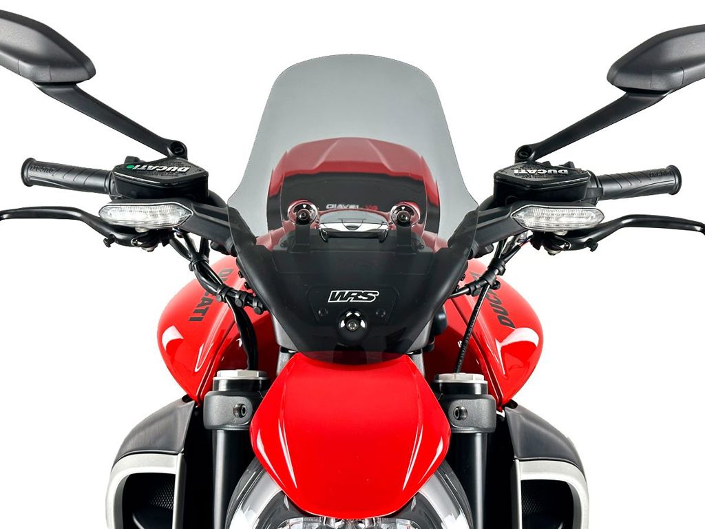 WRS Windscherm - Ducati Diavel V4 2023-2026 - Touring - Transparant / Mat Zwart en meer