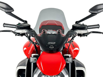 WRS Windscherm - Ducati Diavel V4 2023-2026 - Touring - Transparant / Mat Zwart en meer