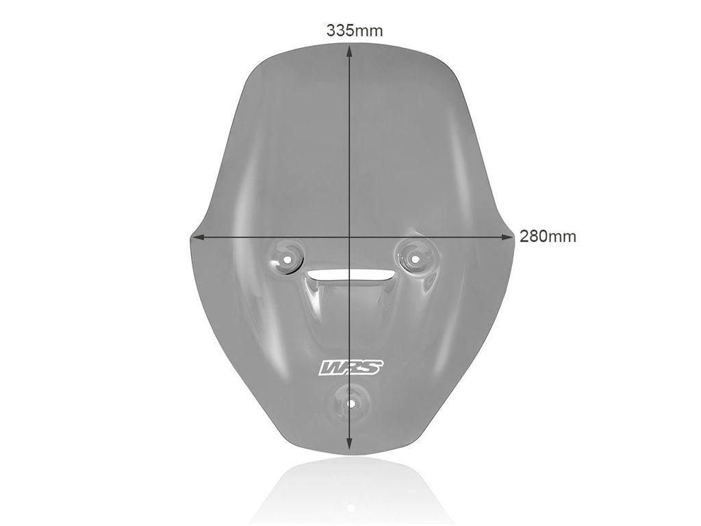 WRS Windscherm - Ducati Diavel V4 2023-2026 - Touring - Transparant / Mat Zwart en meer