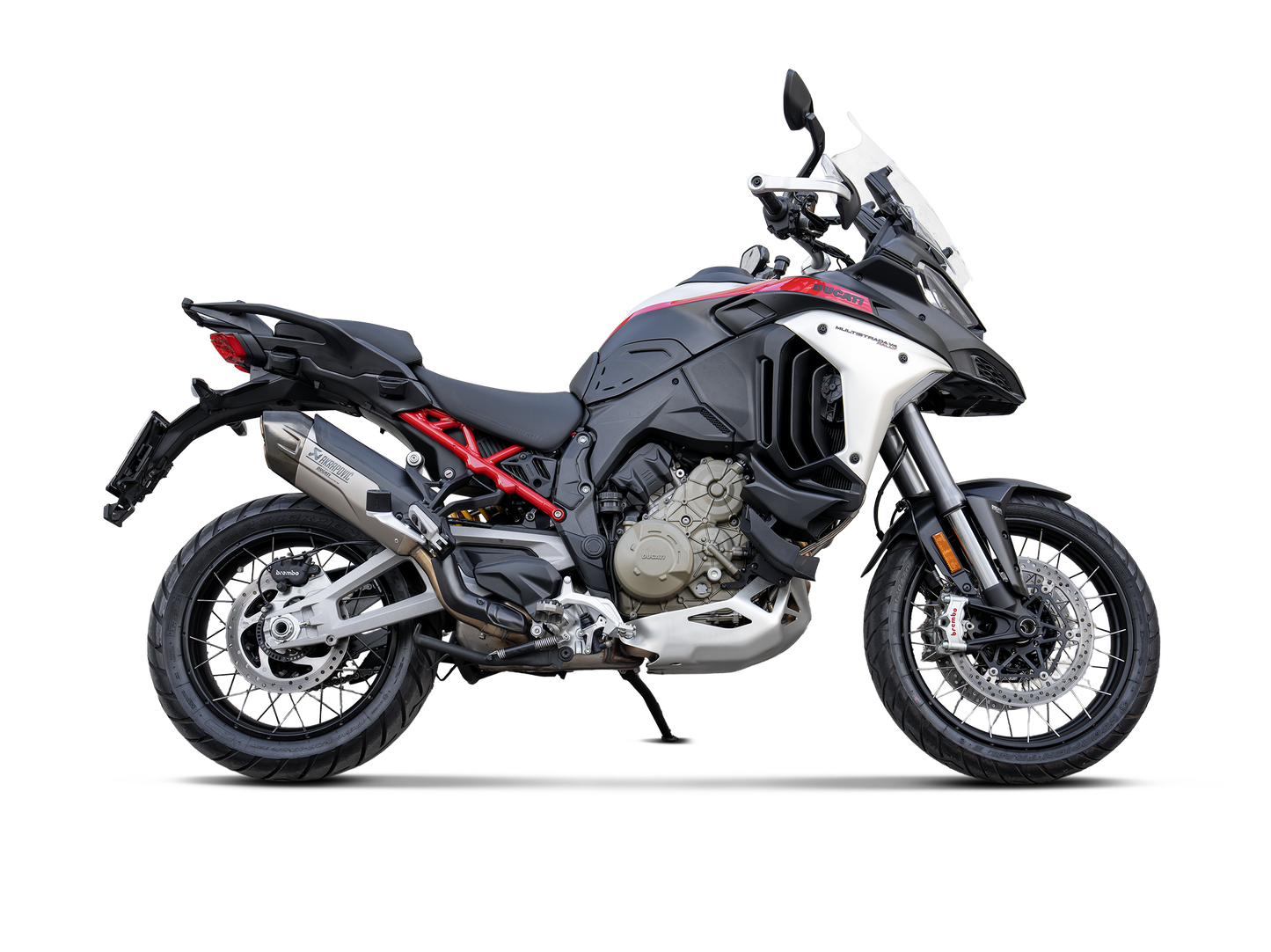 Optionele Akrapovič Uitlaat Accessoires - Ducati Multistrada V2 / S 2025-2026 | Multistrada V4 / S / RS / RALLY 2021-2026 - Adventure Footpeg Set (Titanium) - Motor Accessoires