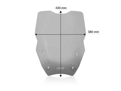 WRS Vervangingsruit - BMW R1300GS Adventure met radar 2024-2026 | R1300GS met radar 2023-2026 - Caponord - Licht Getint / Transparant