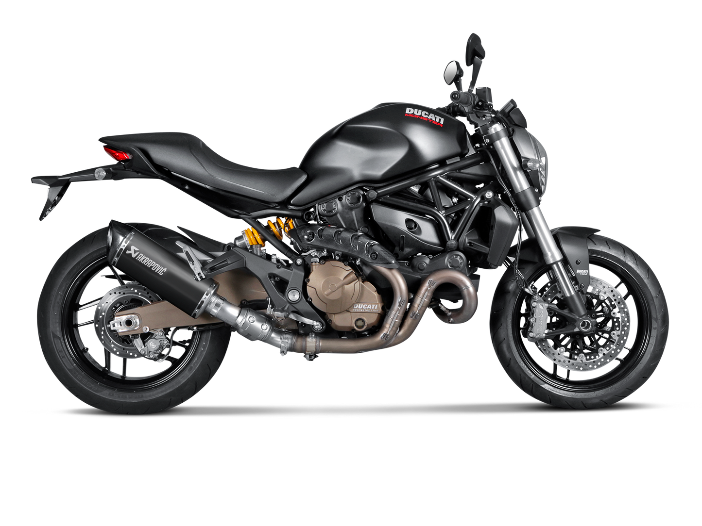 Akrapovič Uitlaat - Ducati Monster 1200/1200S 2014-2016 | Monster 821 2014-2016 - Slip-On Line (Titanium) - Motor Accessoires