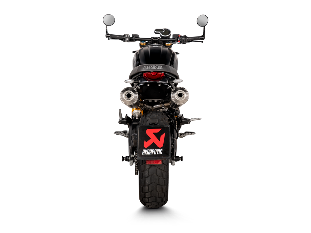 Akrapovic Uitlaat - Motor Accessoires - Ducati Scrambler 1100 - 2021 t/m 2024 - Slip-On Line (Titanium)