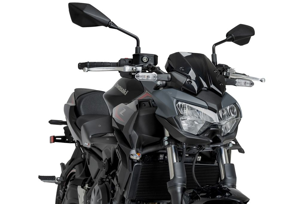 Side spoiler D12 Puig Kawasaki Z650 '20- mat zwart