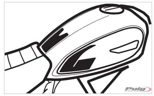 Tankprotectieset 3-Delig Puig Diverse Ducati Scrambler Modellen