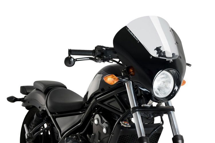 Stuurkuipje Zwart Model Semi-Closed Met Ruitje Custom Access Honda Cmx 500 Rebel '17-'19
