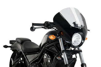 Stuurkuipje Zwart Model Semi-Closed Met Ruitje Custom Access Honda Cmx 500 Rebel '17-'19
