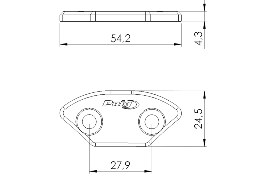 Spiegelafdekplaatjes zwart Puig Yamaha YZF-R6 '06-16