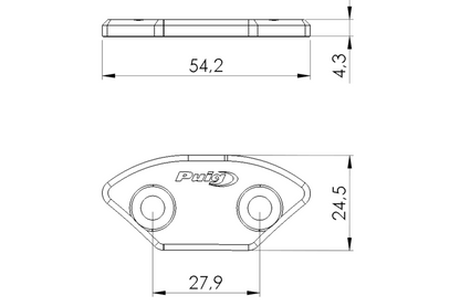 Spiegelafdekplaatjes zwart Puig Yamaha YZF-R6 '06-16