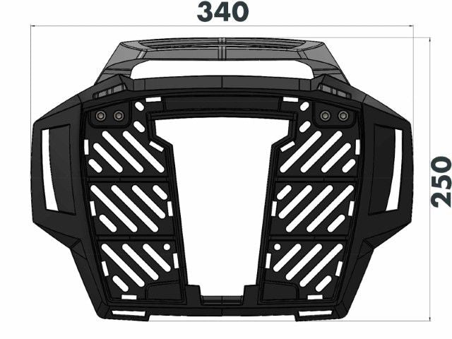Topdrager Zwart Alurack Hepco&Becker Kawasaki Versys 1100 / Se '25-