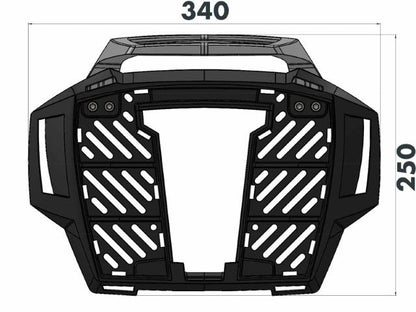 Topdrager Zwart Alurack Hepco&Becker Kawasaki Versys 1100 / Se '25-
