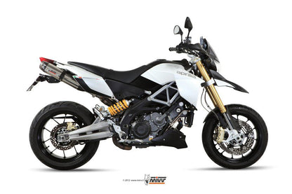 MIVV Uitlaat - Aprilia Dorsoduro 1200 2011-2016 - Suono - RVS / Zwart RVS