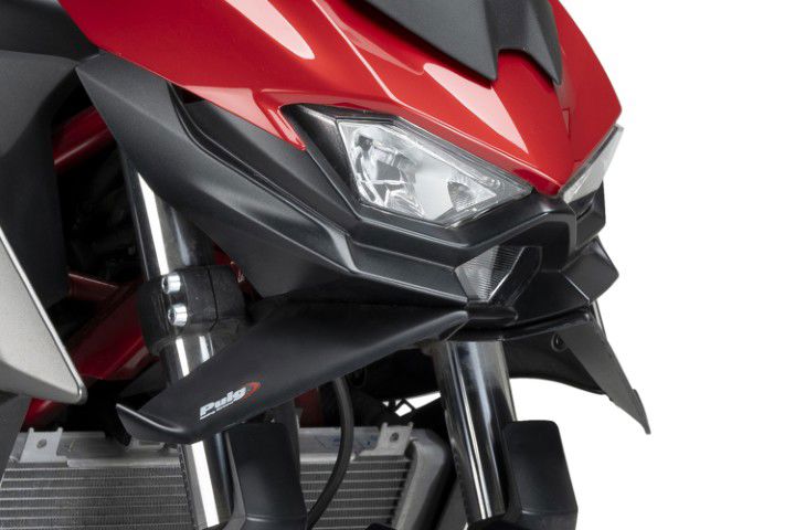 Puig Naked Front Spoiler - Kawasaki Z500 / SE 2024-2026 - Carbon Look / Mat Zwart