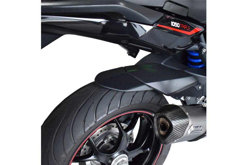 Achterspatbord verlenger mat zwart voor het originele spatbord Triumph TIGER SPORT '13-'21