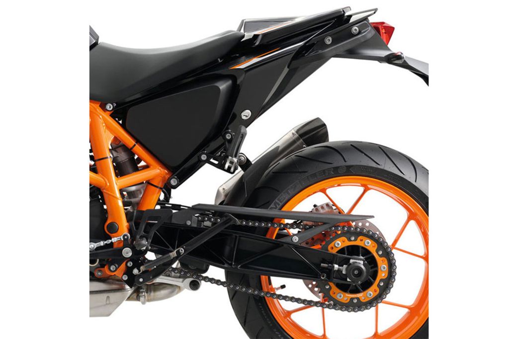 Achterspatbord verlenger mat zwart voor het originele spatbord KTM 690 Duke /R '12-'21