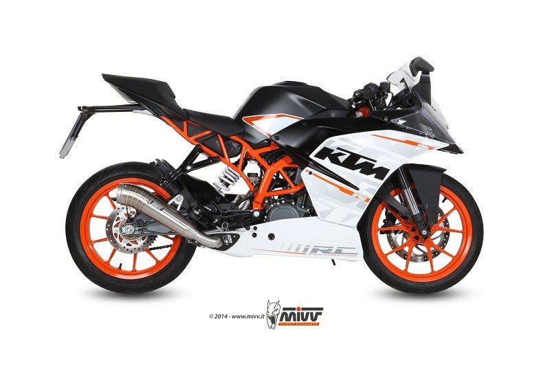 Mivv Compleet Rvs Systeem Met Ghibli Rvs Demper Ktm Rc390 '14-