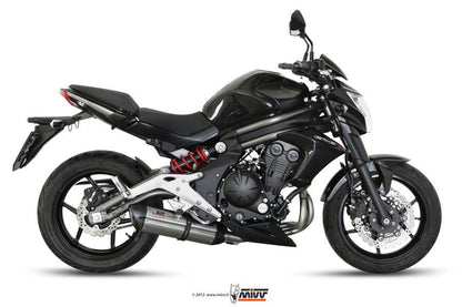 MIVV Volledig Uitlaatsysteem - Kawasaki ER-6N 2012-2016 - Suono - RVS / Zwart RVS