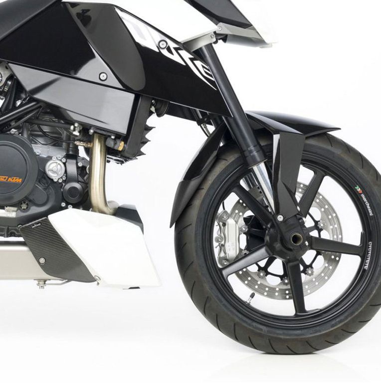 Voorspatbord verlenger voor de achterkant zwart Puig KTM 690 Duke/R '08-'11