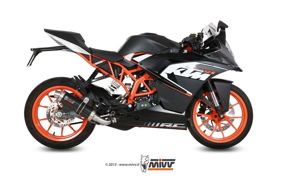 Mivv Rvs Systeem Met Gp Steel Black Demper Ktm Rc125
