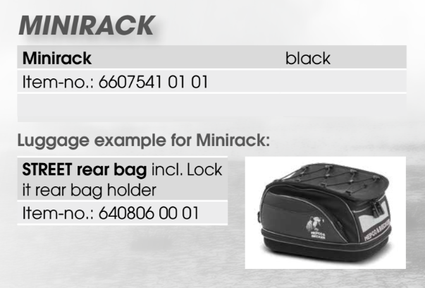 Topdrager Zwart Minirack Hepco&Becker Aprilia Sr50 R/ Factory '05-