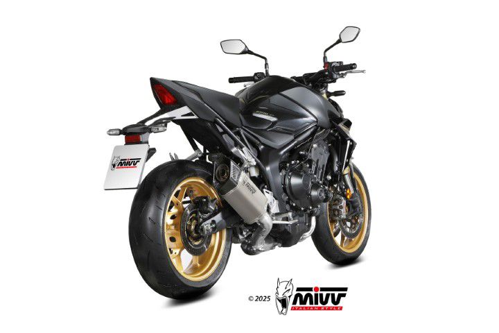 MIVV Uitlaat - Honda CB1000 Hornet 2025-2026 | CB1000 Hornet SP 2025-2026 - SR-1 - Titanium / Zwart Titanium