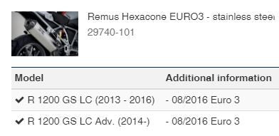 Remus Hexacone Euro3 Bmw R1200Gs Lc '13-'16/ Adventure '14-- Stainless Steel Wunderlich