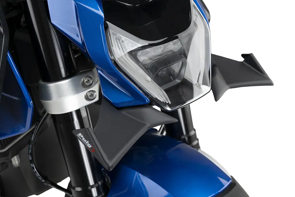 Puig Naked Front Spoiler - BMW R1300R 2025-2026 - Zwart / Mat Zwart en meer