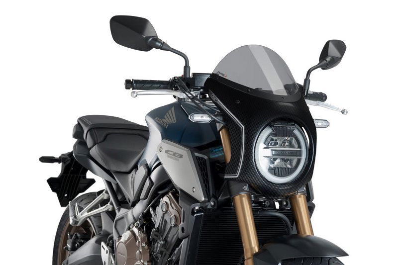 Stuurkuipje Carbon Look Model Retro Fairing Met Ruitje Puig Honda Cb650R '19-23 / Cb1000R '18-20