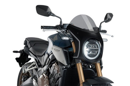 Stuurkuipje Carbon Look Model Retro Fairing Met Ruitje Puig Honda Cb650R '19-23 / Cb1000R '18-20