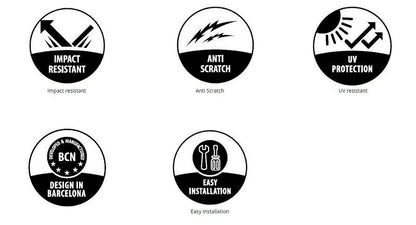 Velgstickers Puig met logo BMW R1300GS '24- zwart