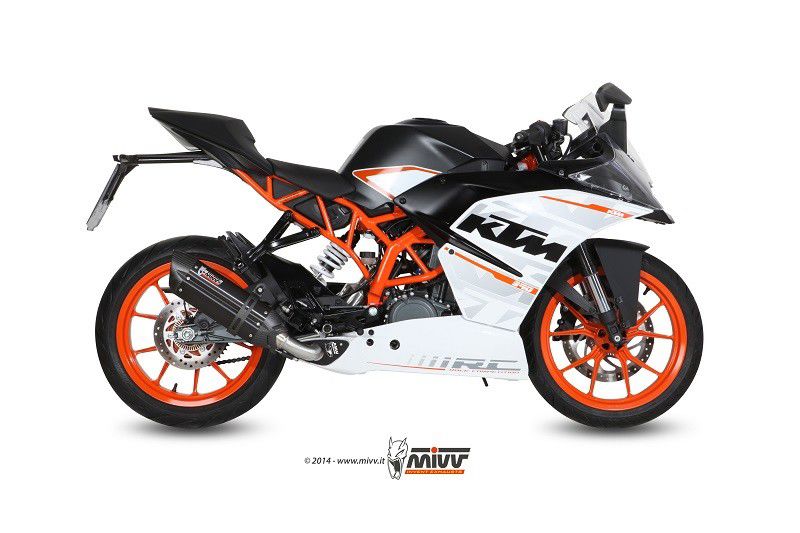 Mivv Compleet Rvs Systeem Met Suono Steel Black Rvs Demper Ktm Rc390 '14-