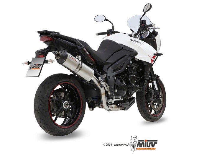 Mivv Oval Titanium Demper Met Carbon Cap Triumph Tiger 1050 Sport '13-