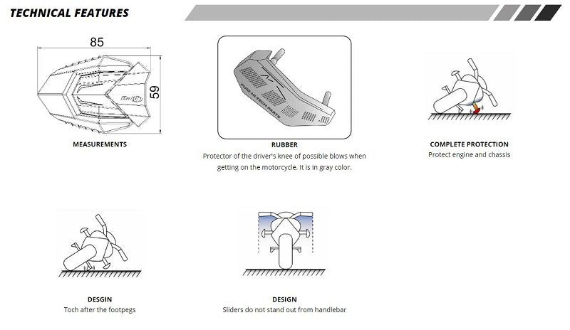 Sliders Puig model R19 Suzuki GSX-S125 '17-19